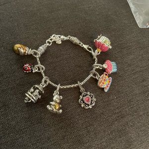Sterling Silver Brighton charm bracelet